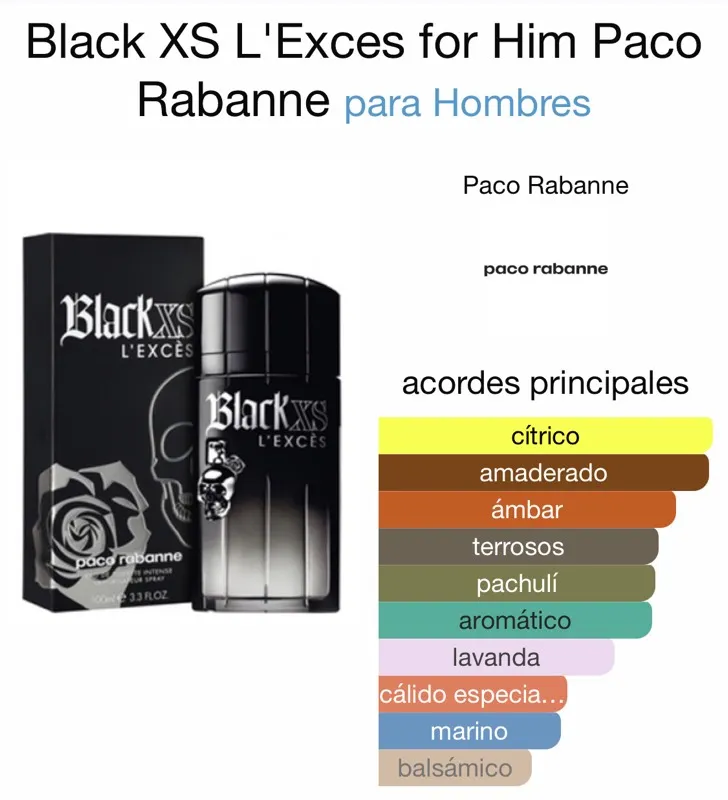 Perfume Black XS L'Exces For Him Paco Rabanne Para Hombres