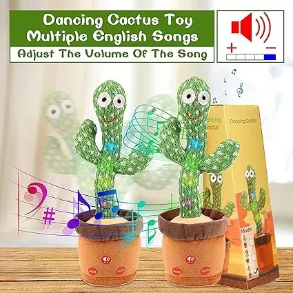 Cactus Bailarín Canta Repite Lo Que Hablas Recargable