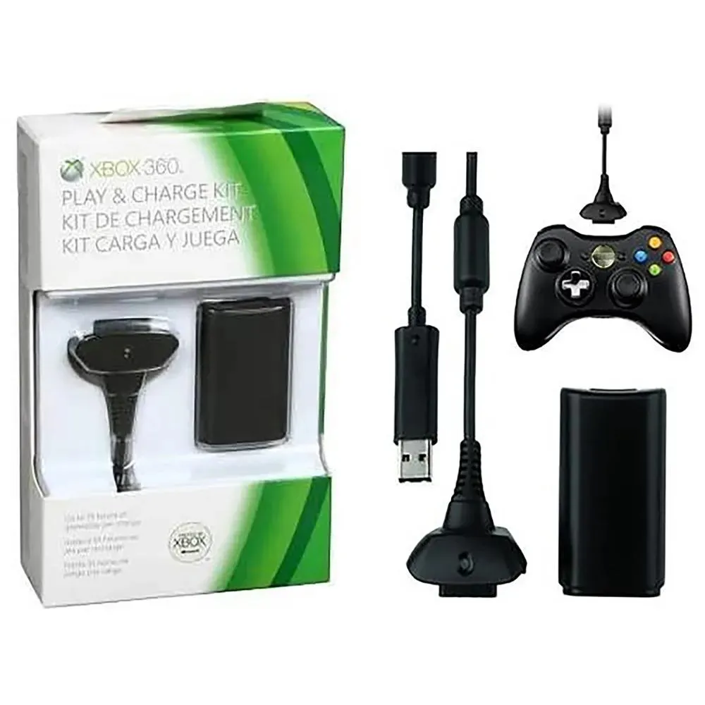 Kit Carga Y Juega Para Xbox 360