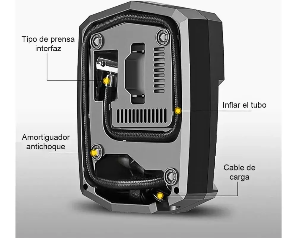 Compresor De Aire Carro Inflador Llantas Neumáticos Portátil