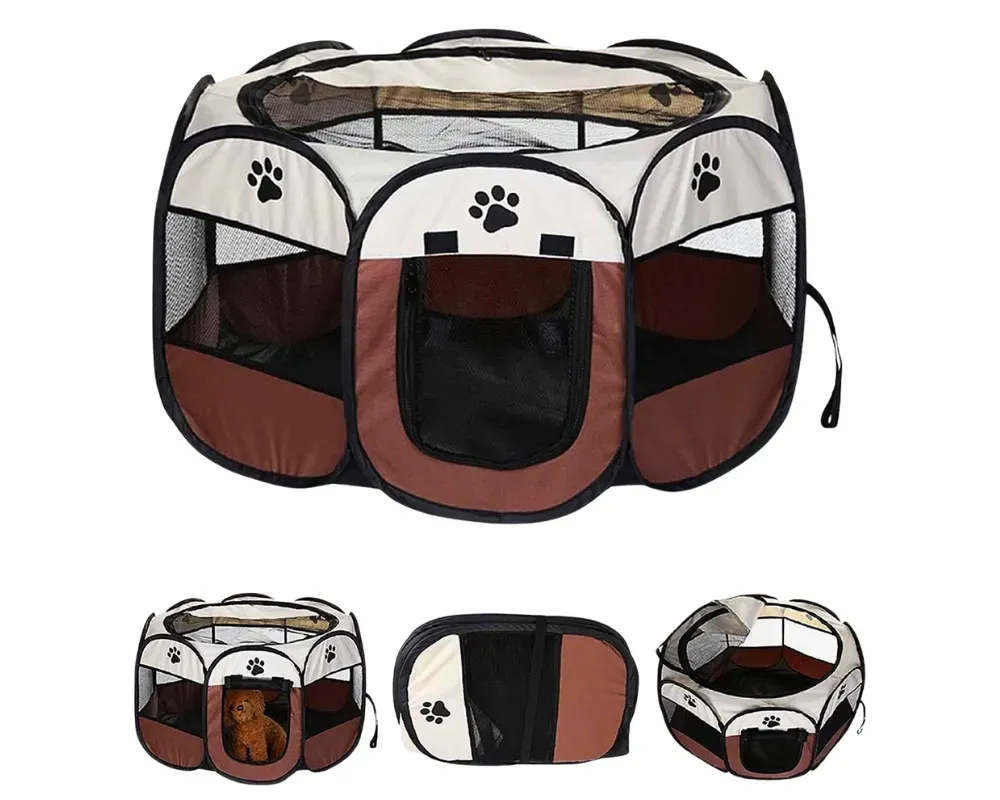 Corral Octagonal Plegable Para Mascotas