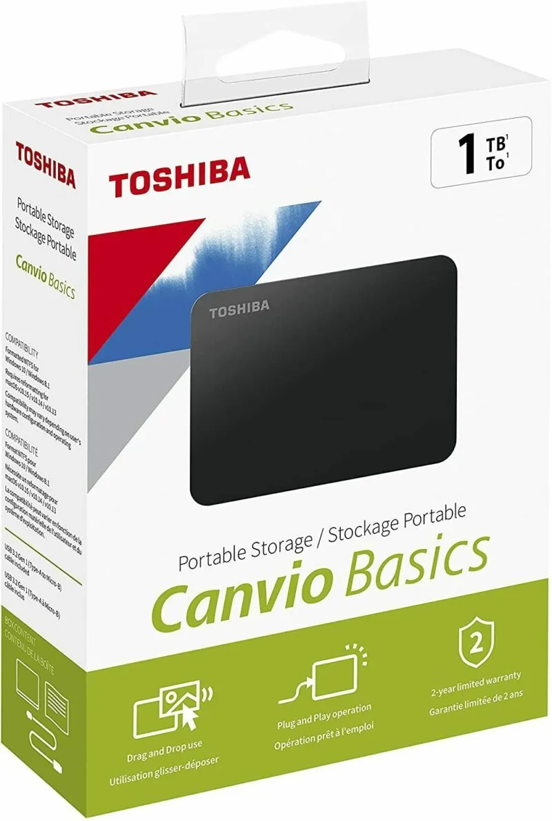 Disco Duro Externo Toshiba 1 Tb Canvio Basics 3.0