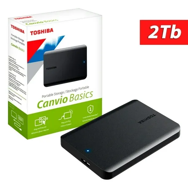 Disco Duro Externo Toshiba 2TB Canvio Basics 3.0