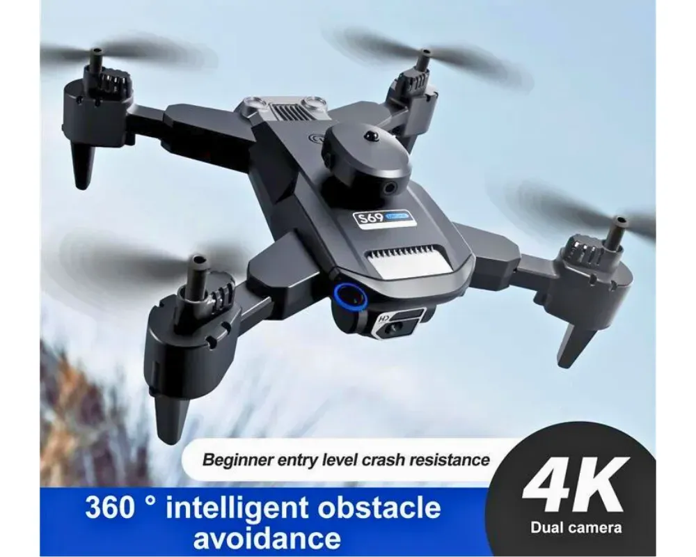 Drone S69 Plegable Sensor De Obstaculos Cámara Dual