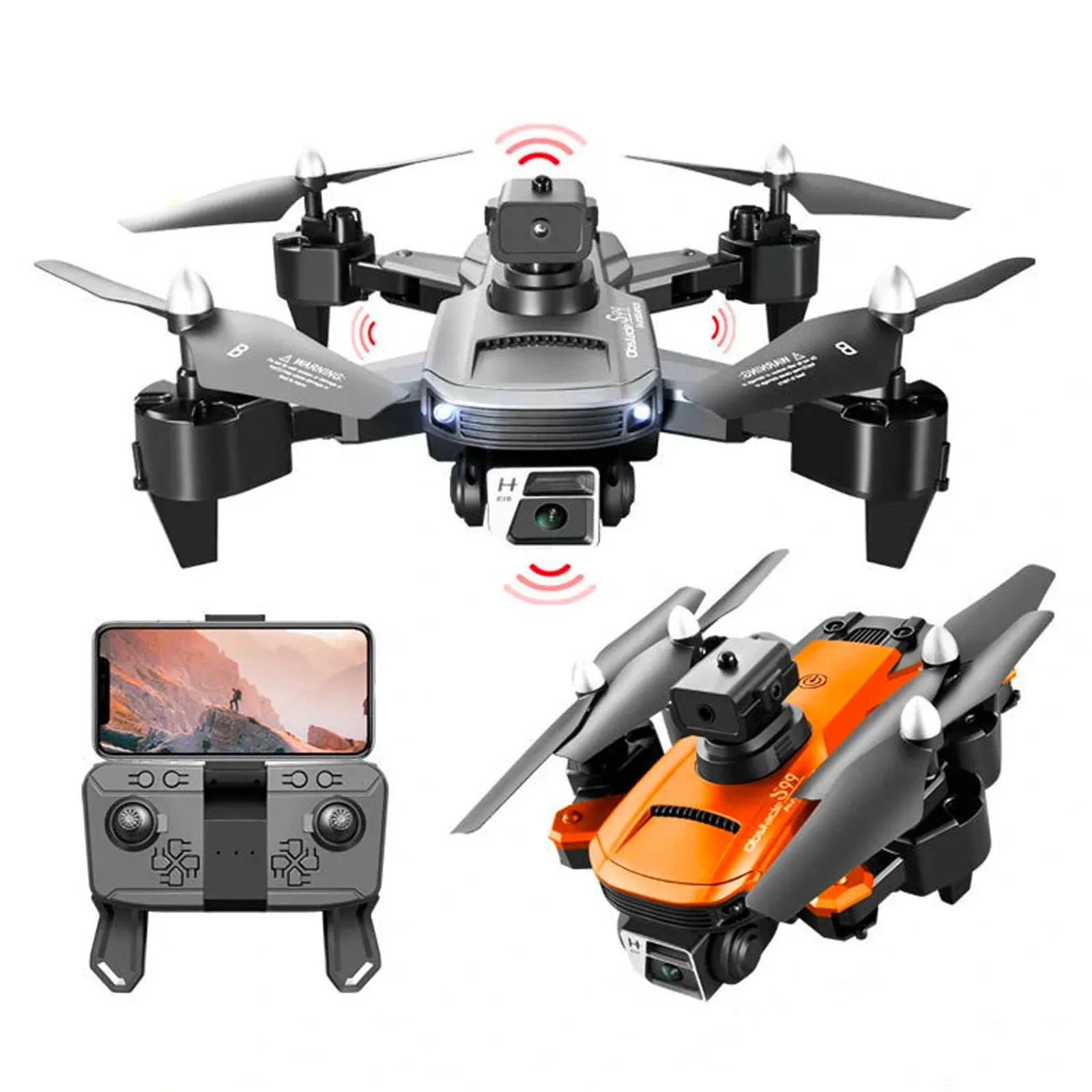 Dron S99 Max Profesional Camara Robotica Dual 480p Sensor Obstaculos