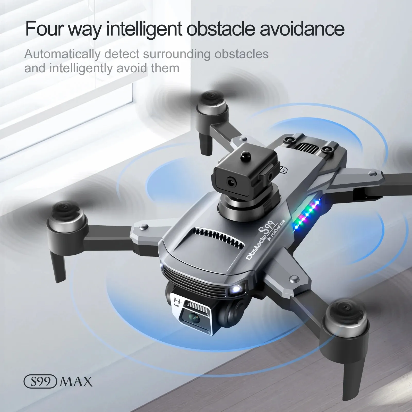 Dron S99 Max Profesional Camara Robotica Dual 480p Sensor Obstaculos