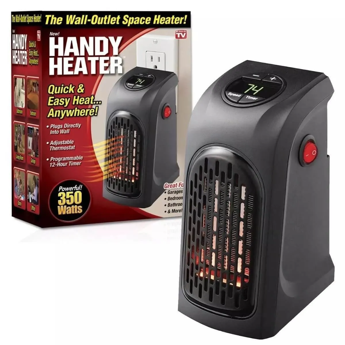 Calentador De Ambiente Portáti Handy Heater + Control Remoto