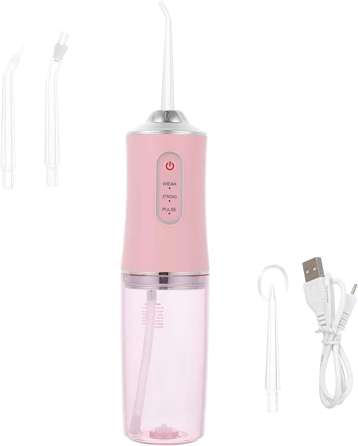 Set Dental Oral Irrigador Impermeable Limpiador de Dientes Rosa