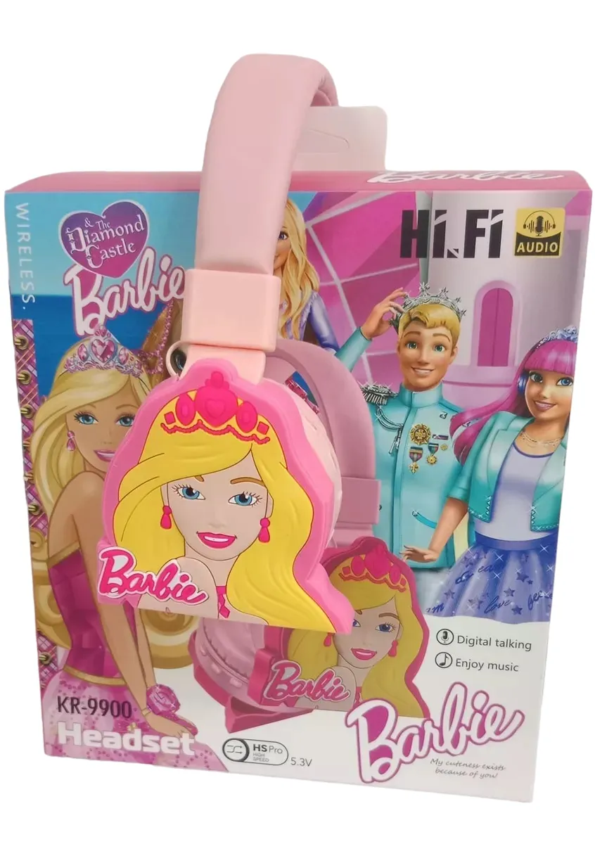 Diadema Audífonos Bluetooth Barbie Inalámbrica Kr-9900