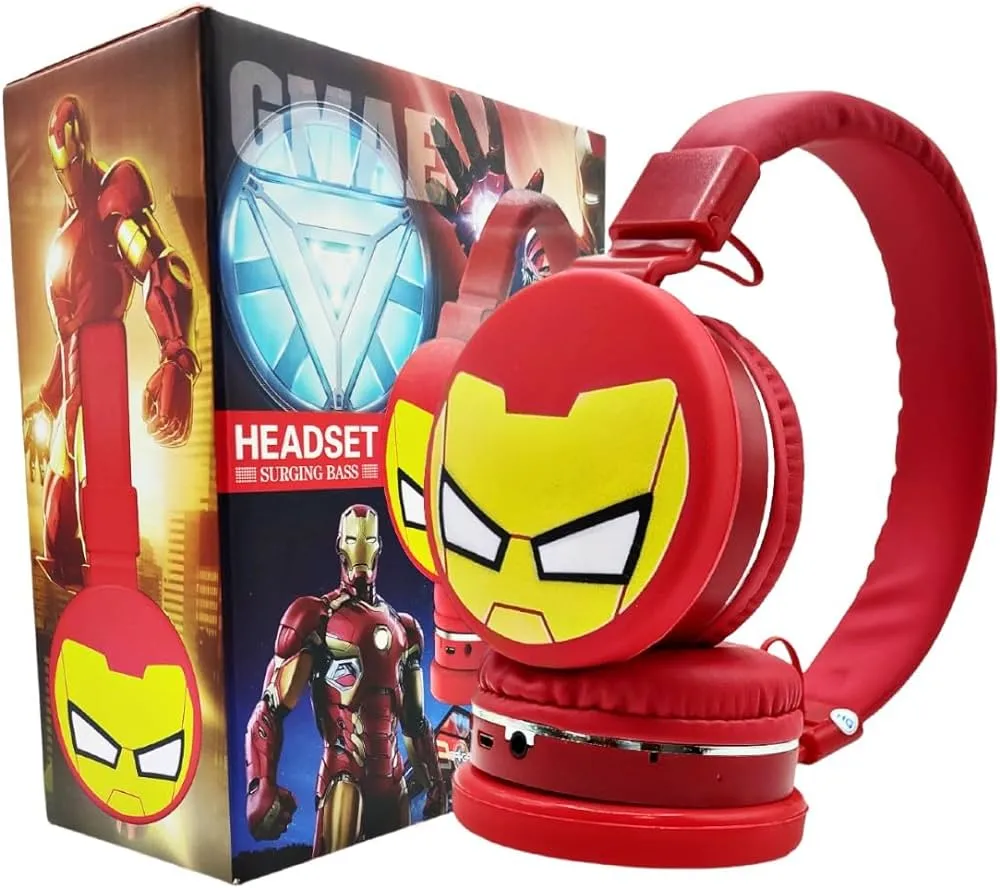 Diadema Audífonos Bluetooth Iron Man Inalámbrica Kr-9900