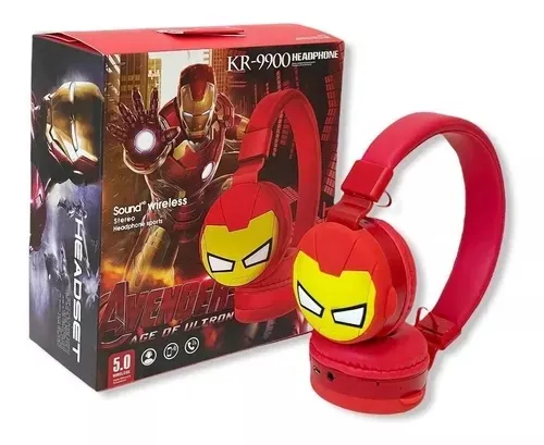 Diadema Audífonos Bluetooth Iron Man Inalámbrica Kr-9900