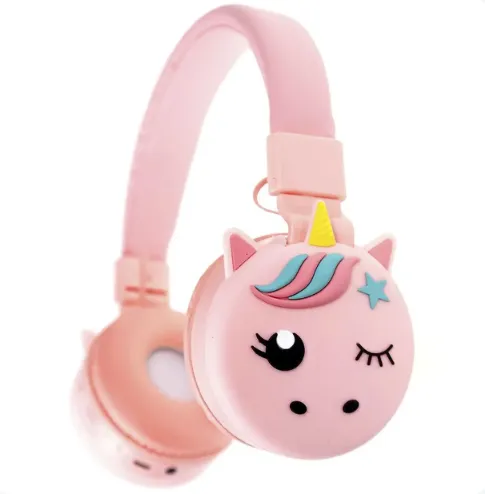 Diadema Audífonos Bluetooth Unicornio Inalámbrica Kr-9900