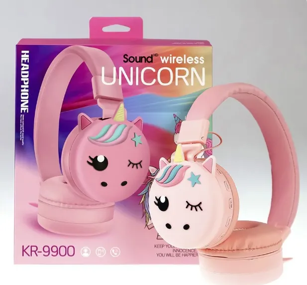 Diadema Audífonos Bluetooth Unicornio Inalámbrica Kr-9900