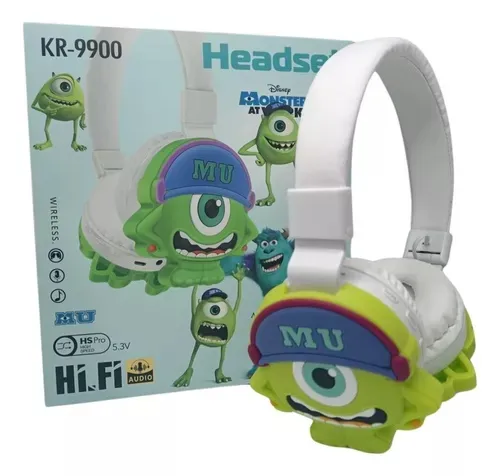 Diadema Audífonos Bluetooth Mike Wazowski Kr-9900