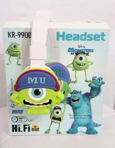 Diadema Audífonos Bluetooth Mike Wazowski Kr-9900