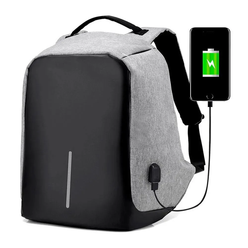 Morral Antirrobo Para Portatil Impermeable Maleta Seguridad Puerto Usb