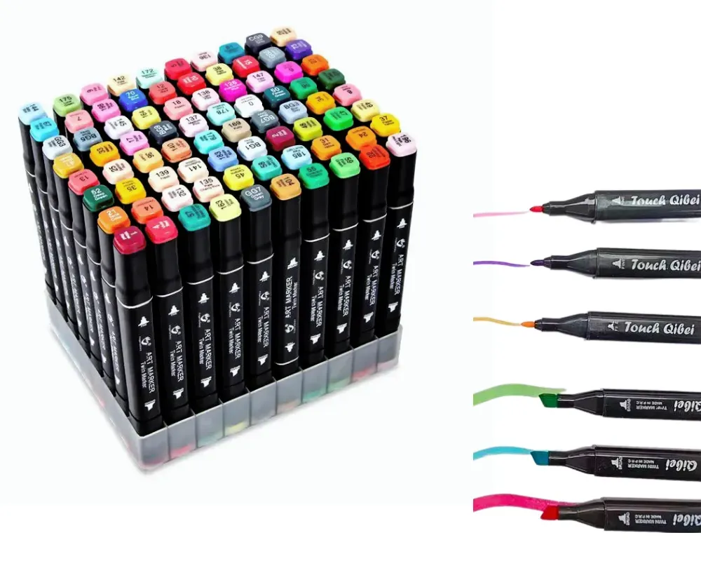 Marcadores De Dibujo X 30 Colores Doble Punta Base Alcohol