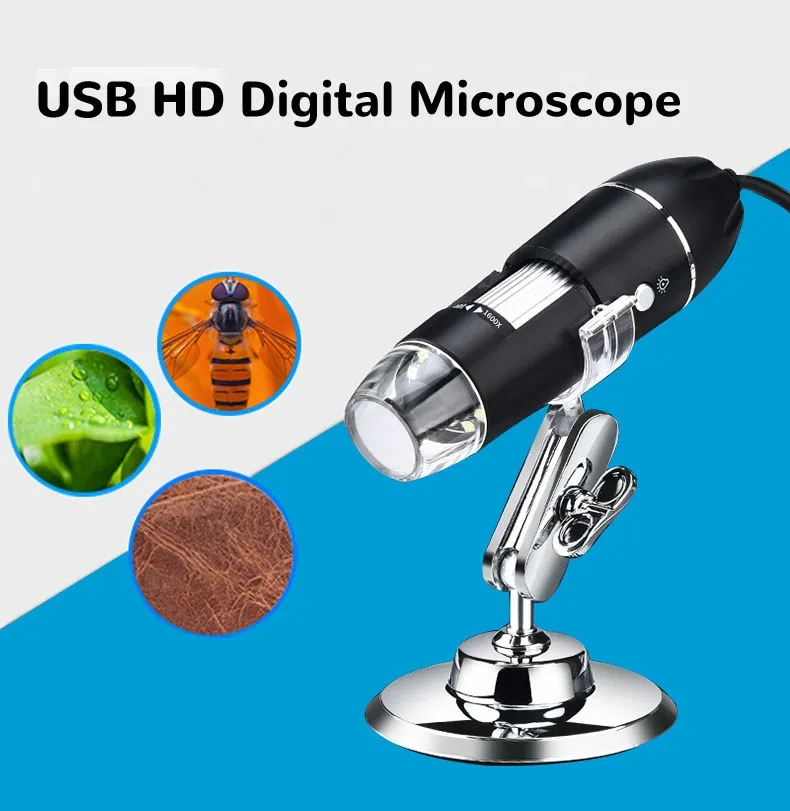 Microscopio Digital Usb Electrónico Led Graduable