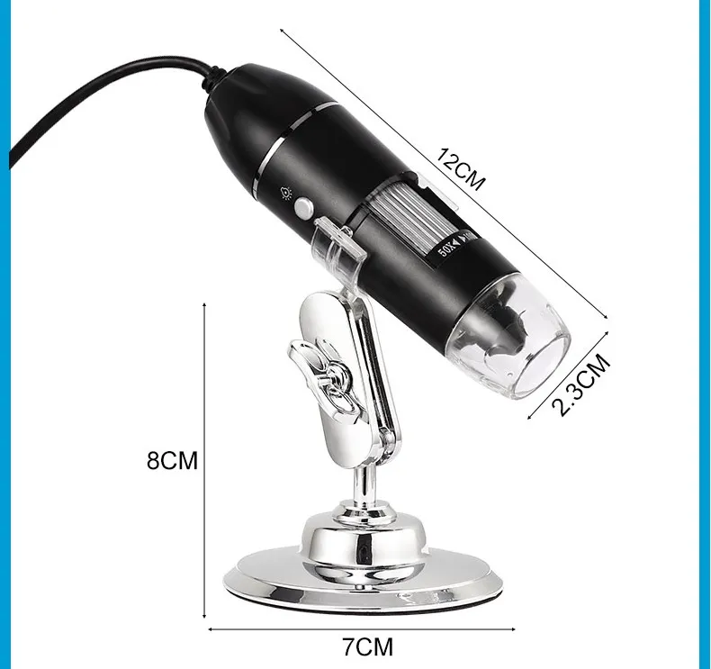 Microscopio Digital Usb Electrónico Led Graduable