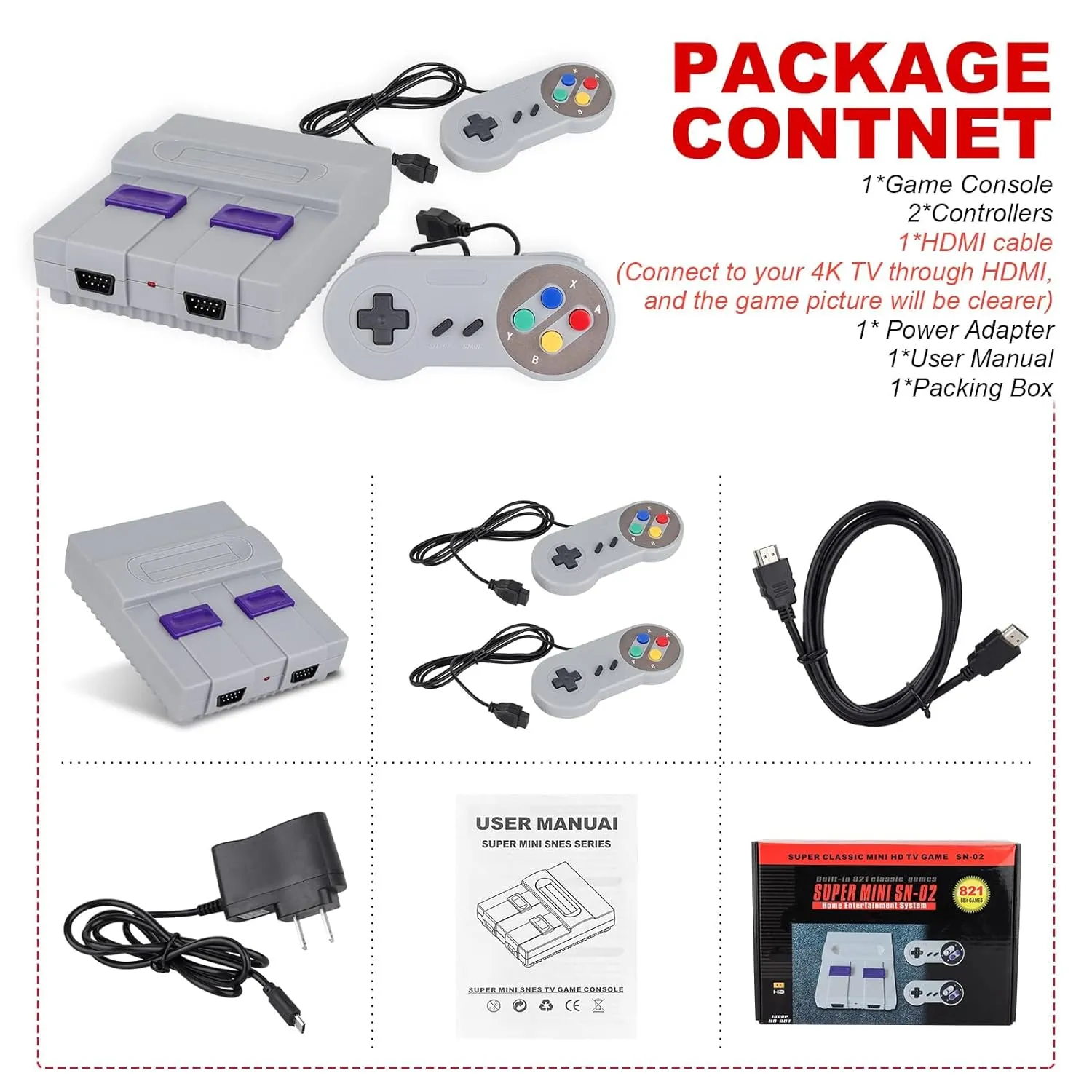 Consola De Juegos Retro Nintendo 620