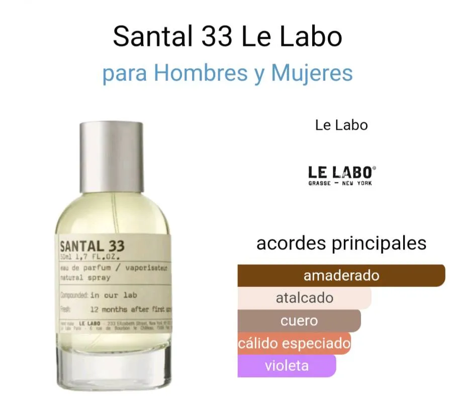 Perfume Santal 33 Le Labo Unisex