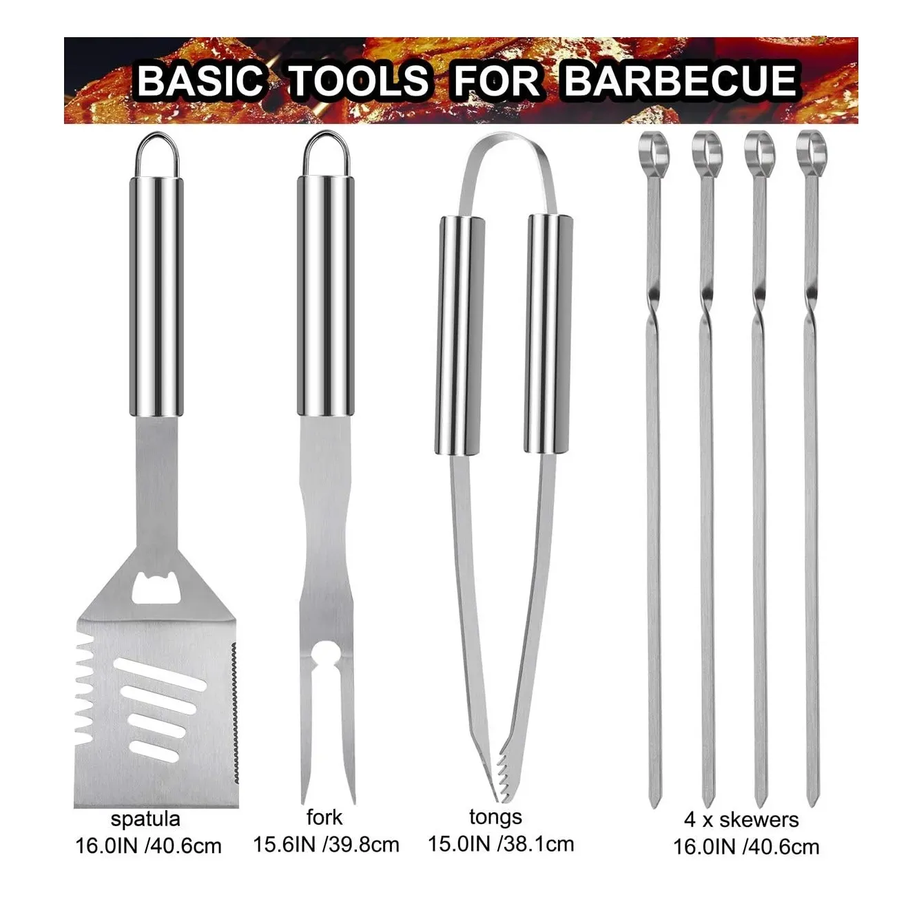 Juego De Utensilios Bbq Para Asador De Carnes Grill