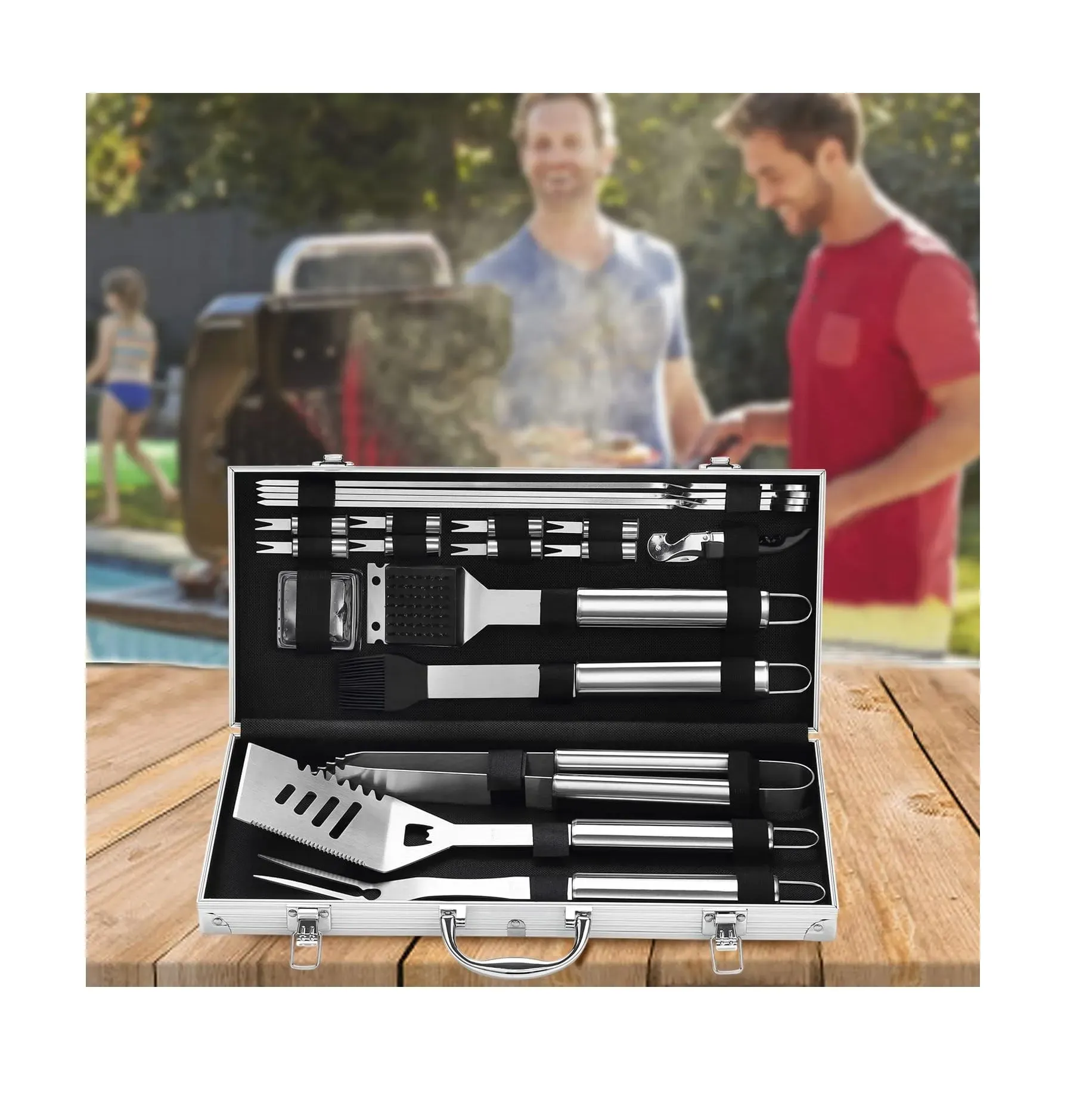 Juego De Utensilios Bbq Para Asador De Carnes Grill