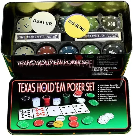 Set Poker Juego De Mesa 120 Fichas + Naipes