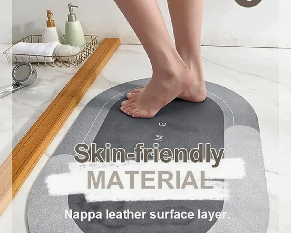 Tapete Alfombra De Baño Ultra Absorbente Antideslizante