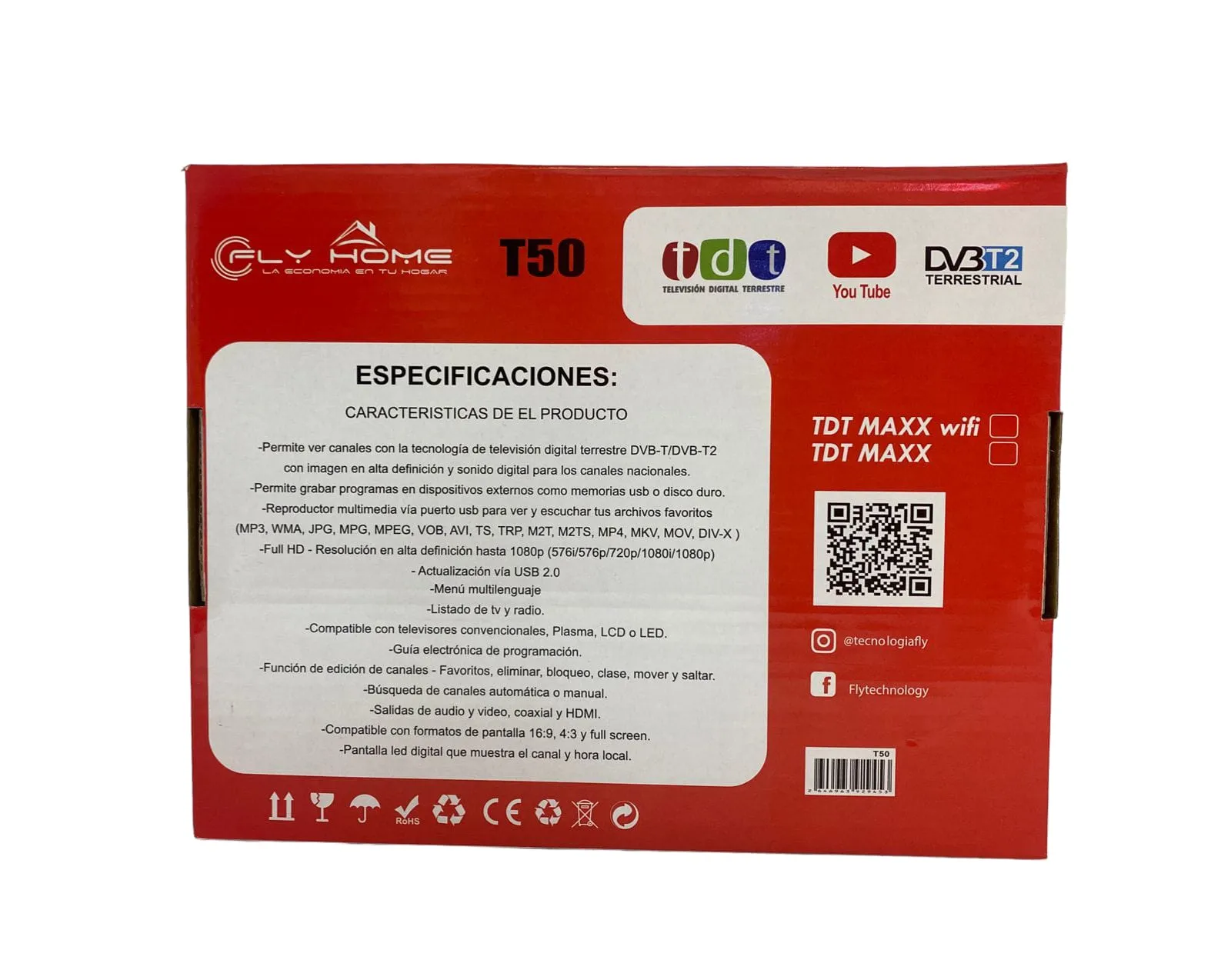 Decodificador Tdt T50 Dvbt2 con Wifi