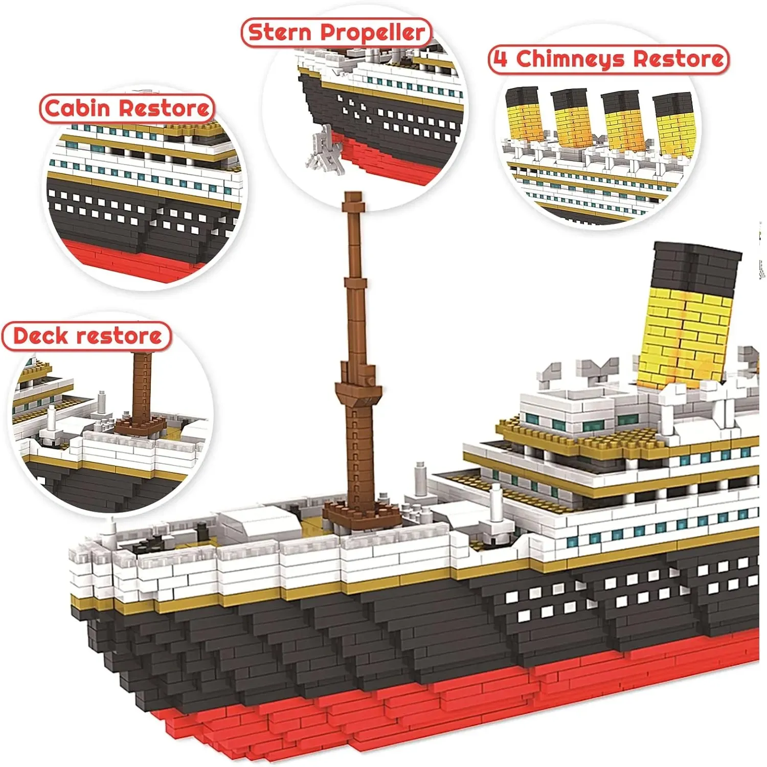 Lego Titanic Bloque De Construcción Modelo De Barco 3800 Piezas