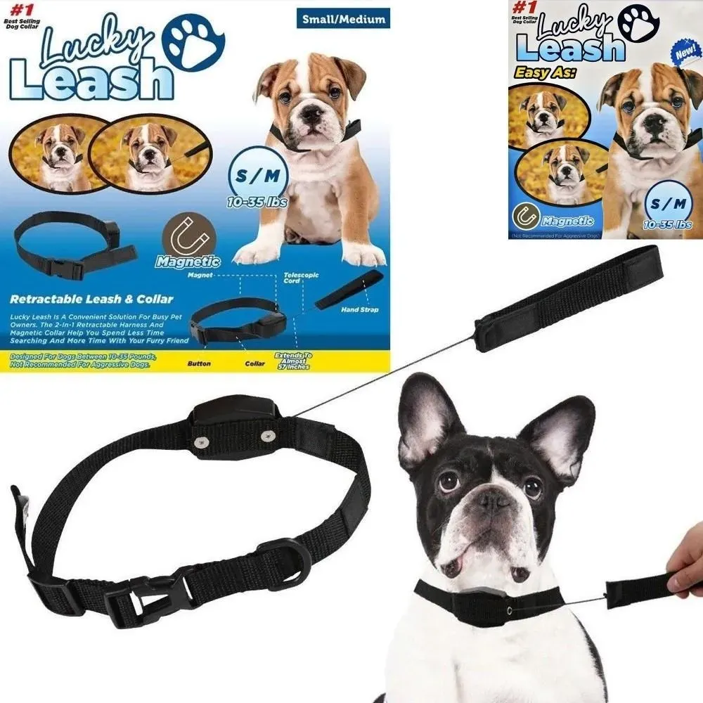 Collar Cuerda Retráctil Magnética Para Perro Lucky Leash