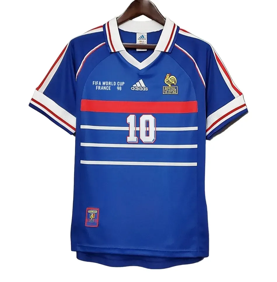 Uniforme Camiseta De Fútbol Retro Francia Mundial 1998