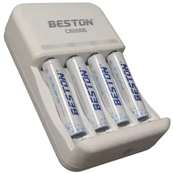 Cargador Bateria Beston Recargable Aa x2 + Aaa x2