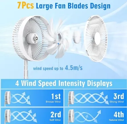 Ventilador Plegable Con Control Remoto De Pie Y De Mesa