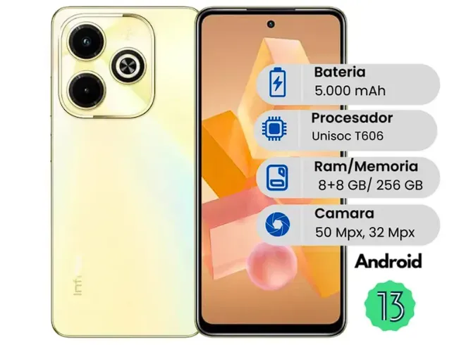 Celular Infinix Hot 40i 256 GB 8+8 GB Ram + Obsequio