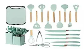 Set 19 Piezas Utensilios De Cocina Silicona Resistente Calor