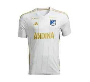 Camiseta De Millonarios AAA Full Calidad Logos En Caucho Tipo Jugador Blanca