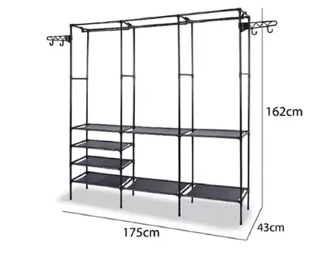 Organizador Closet Calzado Perchero 3 Espacios Multifuncion