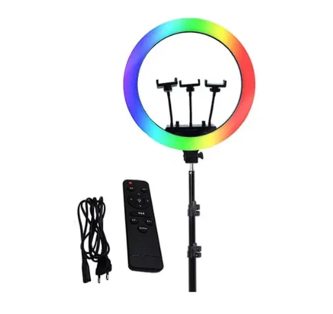 Aro De Luz RGB + Trípode Para Selfie Aro45cm