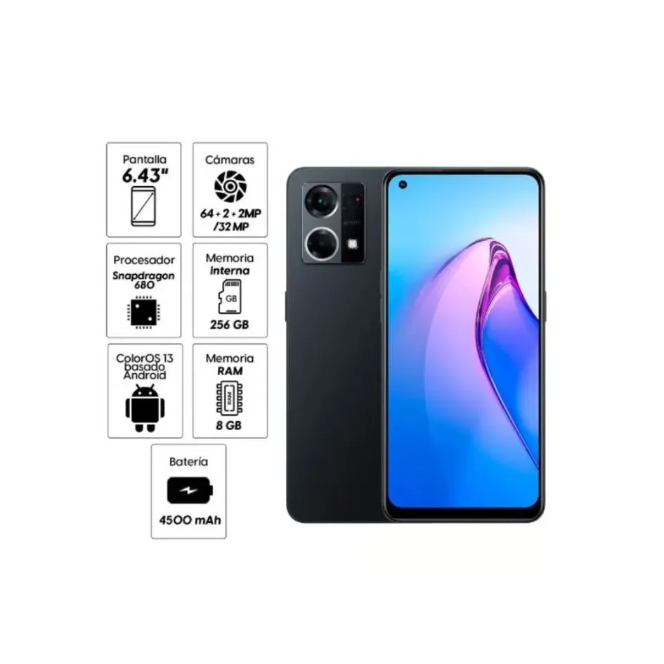 Celular Oppo Reno 7 8/256GB Negro 