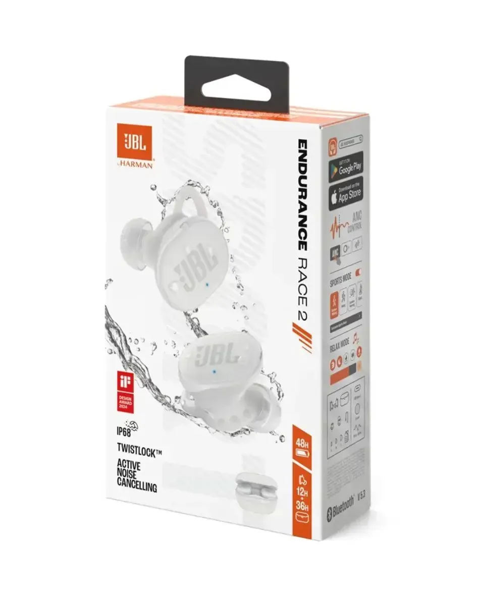 Audifonos Inalambricos JBL Endurance Race Tws Blanco