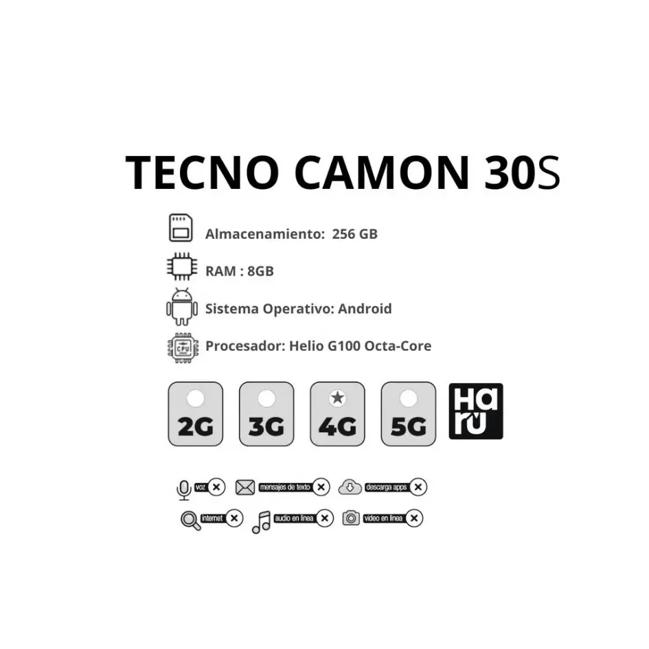 Celular Tecno Camon 30S 8/256GB Verde