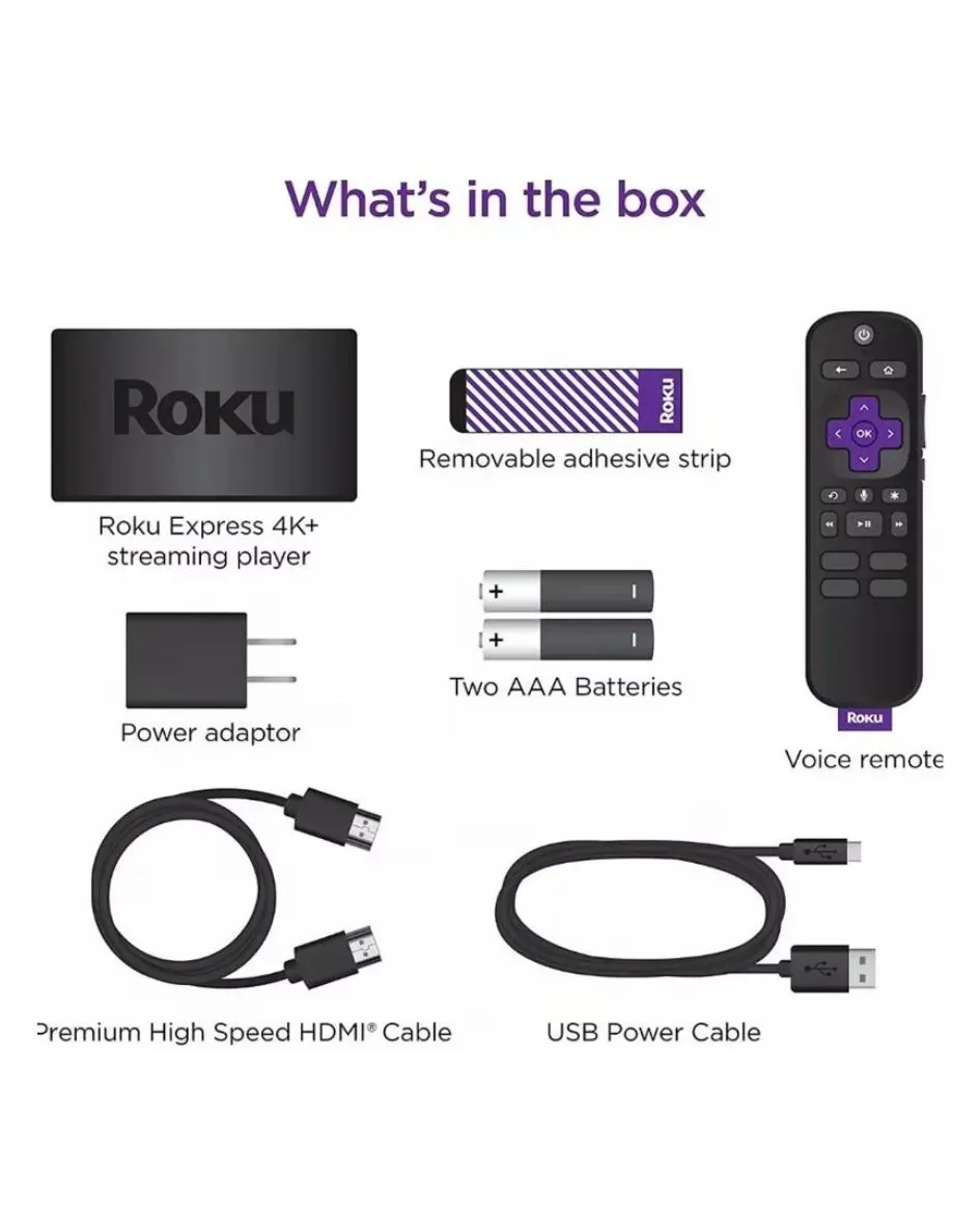 Convertidor Para Tv Roku Express 4K Negro