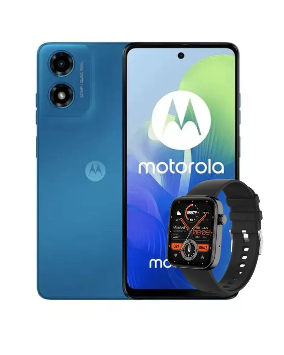 Celular Motorola G04S 4/256GB Azul + Obsequio Reloj 