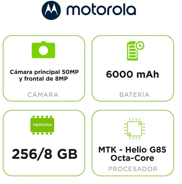 Celular Motorola G24 Power 8/256GB Celeste 