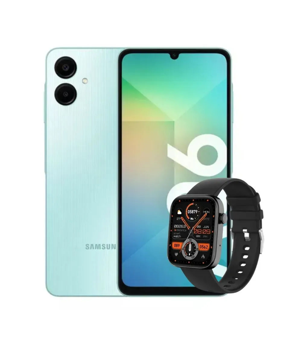 Celular Samsung A06 4/128GB Verde + Obsequio Reloj 