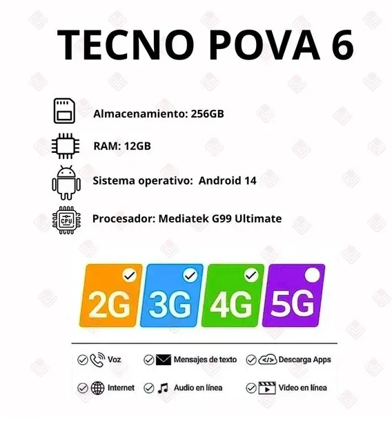 Celular Tecno Pova 6 12/256GB Verde