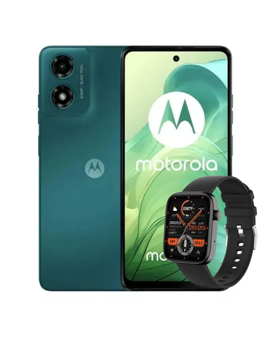 Celular Motorola G04S 4/256GB Verde + Obsequio Reloj 