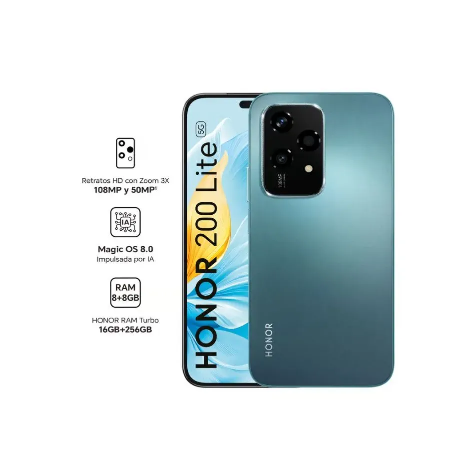 Celular Honor 200 Lite 8/256GB Azul 